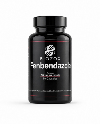 BioZox Fenbendazole 222 mg 90 capsule research-use bottle label