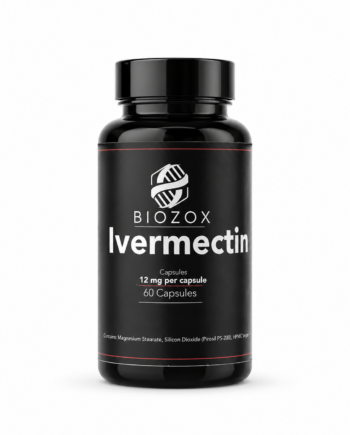 BioZox Ivermectin 12 mg 60 capsule research-use bottle label